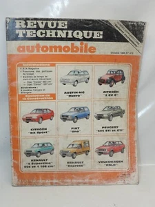 CITROEN 2CV BX Sport PEUGEOT 505 STi GTi FIAT Uno - Revue Technique Automobile - Picture 1 of 8
