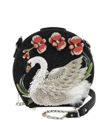 Bandolera Mary Frances Grace Embellecida Cisne Multicolor Cuentas Hombro RARA Foto 1 de 4