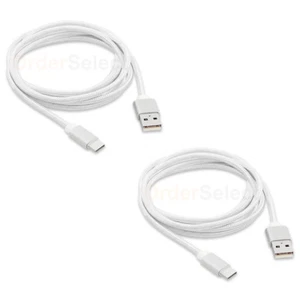 2X USB Type C 6FT Braided Charger Cable for Phone ZTE Imperial Max 2 /Zmax Pro - Picture 1 of 5