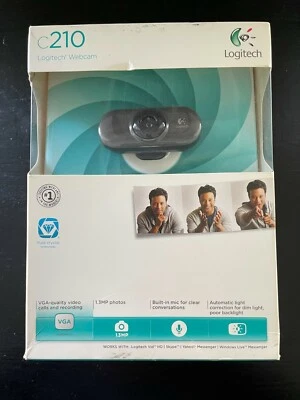 Logitech C210 ~ VGA Webcam w/ Microphone ~ Light Correction ~ New Sealed - Image 1 of 4