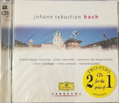 Panorama Bach Vol 1 2-CDs 2000 Deutsche Grammophon Brandenburg Violin Concertos - Image 1 of 2