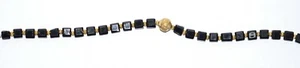 Bracciale Spinello Gemma 5-5,5 mm Perline Quadrate Argento 925 Fine 9" Filo DF-47 - Foto 1 di 6
