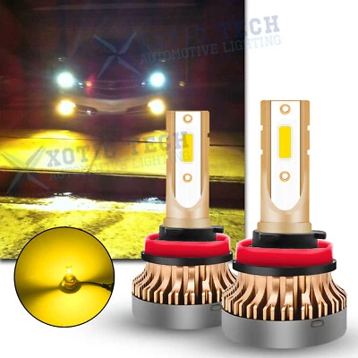 For Acura TSX TL ILX MDX RDX RL RSX ZDX 3000K LED Golden Yellow Fog Light Bulbs - Image 1 of 4
