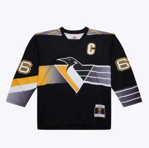 M&N NHL Men's Mario Lemieux Pittsburgh Pirates 1996/97 Power Play Player Jersey - Picture 1 of 6