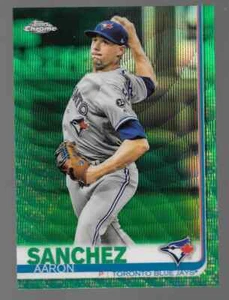 2019 Topps Chrome Aaron Sanchez Toronto Blue Jays #132 Green Refractor /99 - Picture 1 of 2