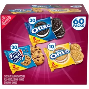 Nabisco Sweet Treats Cookie Variety Pack, OREO and CHIPS AHOY! (60 pk.) FREE SHI - Picture 1 of 1
