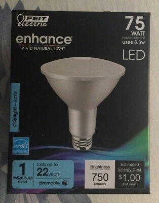 (6 PK) Feit 75-Watt Equiv Dimmable Lighting LED Flood Light bulb, Daylight 5000K - Image 1 of 2