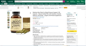 Medicine Man Plant Co. Blood Pressure PILL 120 Capsules Natural Herbal Pill - Picture 1 of 5