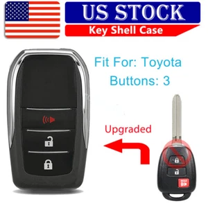 Upgraded Flip Remote Key Shell Case Fob for Toyota Scion RAV4 Highlander Pruis - Picture 1 of 10