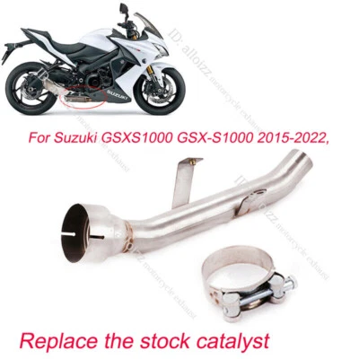 For Suzuki GSXS1000 GSX-S1000 2015-2022 Motorcycle System Exhaust Mid Link Pipe - Image 1 of 4