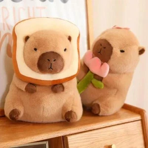 Capybara Bread Plush Toy 23CM Cute Stuffed Animal Anime Doll Gift for Girls Kids - Picture 1 of 26