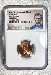 2019 W LINCOLN CENT UNCIRCULATED NGC MS69RD EARLY RELEASES PORTRAIT LABEL, Rare - Picture 1 of 4