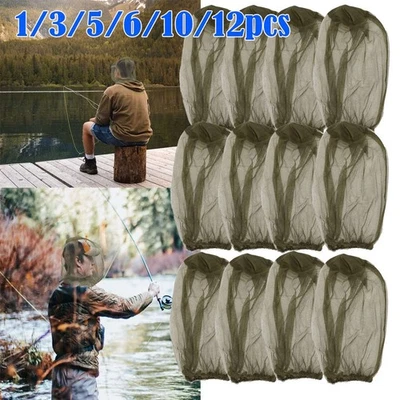 Mosquito Net Anti Bug Head Netting Hiking Fishing Mesh Face Protect Cover 1~12X - Image 1 of 4
