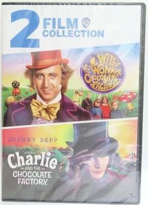 2 Film Collection Willy Wonka / Charlie and the Chocolate Factory ~ Movie DVD - Image 1 of 3