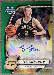 Fletcher Loyer 2024-25 Bowman Chrome Green Refractor Auto /99 Purdue - Bild 1 von 2