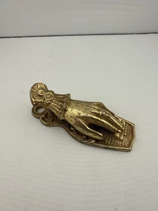 Vintage Brass Victorian Lady Hand Paper Clip Paperweight 4” Antique Style - Picture 1 of 6