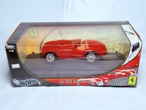 Hot Wheels 1949 Ferrari 166MM Barchetta 1/18 Red Diecast Car New Sealed - Picture 1 of 4