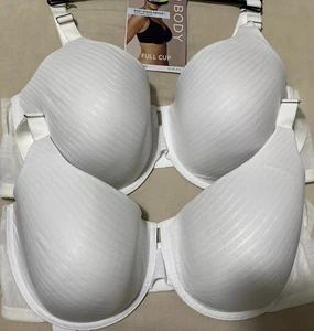 2X Sujetador M&S FORMA DEL CUERPO DEFINIR CON AROS ELEVACIÓN NATURAL COPA COMPLETA EN BLANCO 40C - Imagen 1 de 9