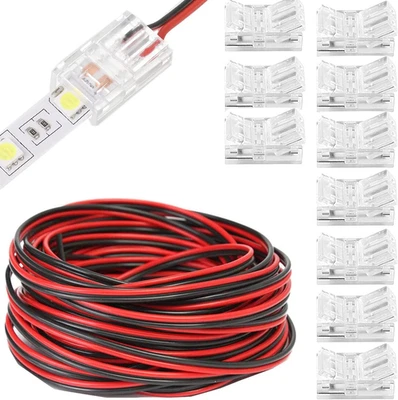 3528 2835 2 Pin 8Mm RGB LED Light Connector Kit, Includes 20 M Led Extension Cab - Image 1 of 4