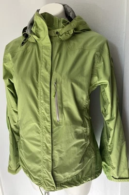 Jaqueta impermeável feminina Marmot tamanho M verde com zíper com capuz esqui Snow Gorpore - Imagem 1 de 4