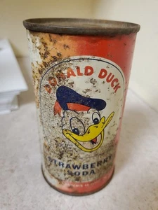 Donald Duck Strawberry Flat Top Soda Can - Picture 1 of 7