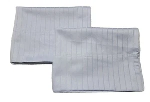 Set of 2 Light Blue 2 Tone Striped Pillowcases 20 X 29 Standard - Picture 1 of 4
