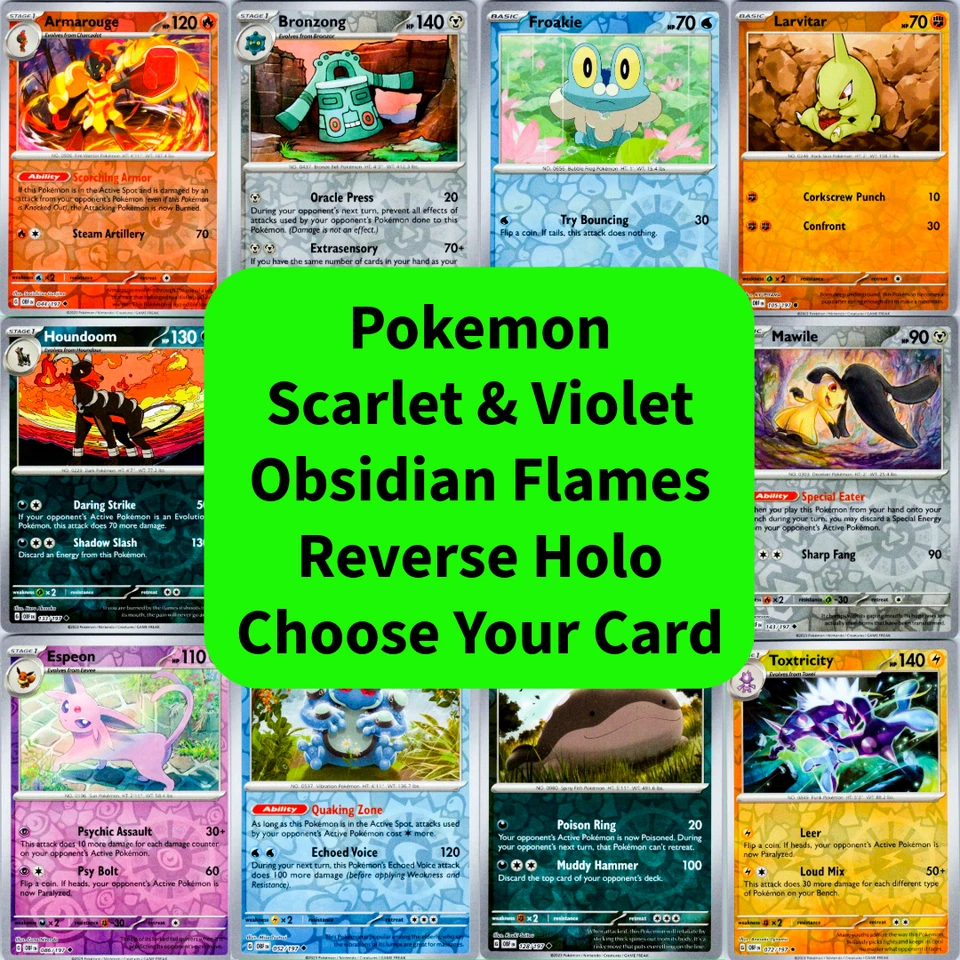 Pokemon Scarlet & Violet Obsidian Flames Reverse Holo Choose Your Card - Image 1 of 1