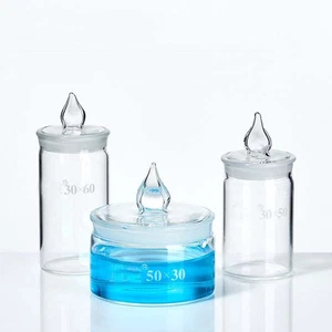 Botella de pesaje Frasco de laboratorio biología vaso embudo cristalería química - Imagen 1 de 20