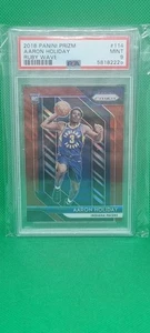 PSA 9 Aaron Holiday Rookie Card 2018-19 Panini Prizm Ruby Wave #114 Mint RC NBA - Picture 1 of 6