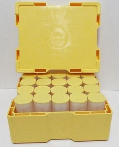 (20) Silver Maple Leaf Coin Tube (Empty) -Yellow Cap - 20 Tubes From Monster Box - Picture 1 of 4