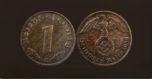Nazi Germany 1 Reichspfennig - Bronze coin - WWII - 1 coin 1938 - Picture 1 of 1