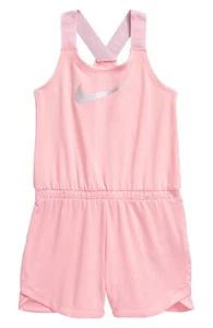 Nike Girls Size 4 Romper Shorts Romper Dri-fit Pink Adorable - Picture 1 of 1