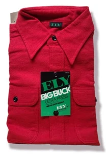 VTG NWT ELY 'BIG BUCK' Red WORK SHIRT! Brand New NOS - LARGE - Picture 1 of 2