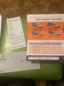 VINTAGE MARBLES Arms Gladstone Michigan Letter Envelope Knife Price List - Picture 1 of 7