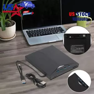 USB Type-C 7 IN 1 External ray Burner Writer  Reader CD CD DVD Drive USB 3.0 - Picture 1 of 13