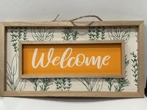 Welcome Autumn Inspirational Home Family Life Sign Wall Art Decor 15"x8" - Picture 1 of 5
