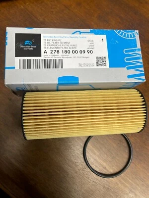 Kit de filtro de aceite de motor original Mercedes Benz AMG C63 CL CLA E CLS ML GLE S SL  Foto 1 de 4