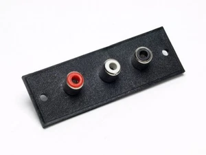 2 piezas Montaje de panel 3 Vías RCA hembra Conector de audio coaxial Zócalo TV estéreo - Imagen 1 de 2