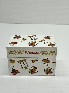 Vintage Rezeptbox Metall Ohio Kunst mit Original Trennkarten - Bild 1 von 9