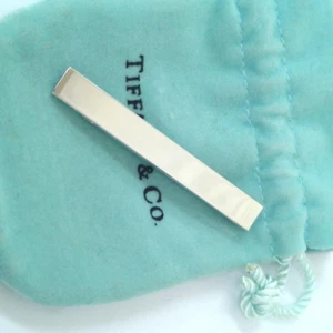 Tiffany & Co. Classic Tie Bar Tie Clip Tie Pin Silver 925 Length 5.1cm Authentic - Picture 1 of 17