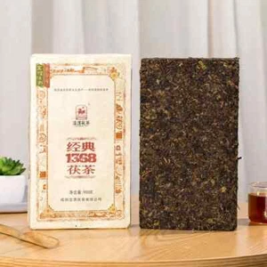 Shanxi Black Tea Fu Tea /weight Loss 900g 陕西砖茶黑茶 金花泾阳茯茶 经典1368 养胃/助消化/减肥/营养补充/降脂 - Picture 1 of 14