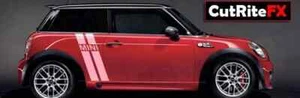 Vinyl Body Graphics Mini Cooper Angled Stripes Custom Vinyl Graphics - Bild 1 von 3