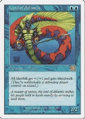 MTG magic 1x Lord of Atlantis (M/NM) 6th edition