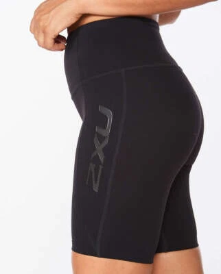 Novo 2XU Feminino Forma Stash Cintura Alta 6" Shorts de Bicicleta com Bolsos Preto X-Pequeno XS - Imagem 1 de 4