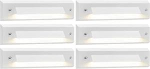 6-Pack Low Voltage 9-15V AC/DC LED Linear Step Lights, 2W Landscape Cutoff Stair - Picture 1 of 12