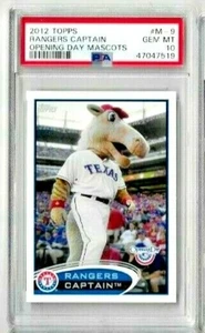2012 Topps Opening Day Mascots Captain PSA 10 Rangers - Picture 1 of 2