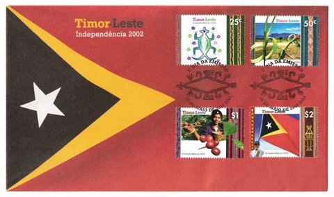 2002 East Timor Independence Day FDC or FU Stamps Cover