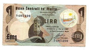 Malta (P34a) 1 Lira 1967