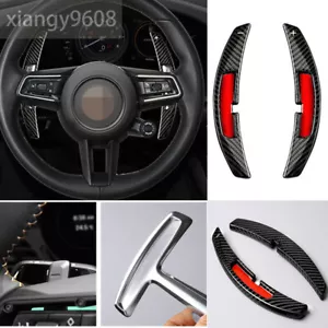 Carbon Fiber Steering Wheel Paddles Shifter For Porsche Panamera 22+ 992 911 21+ - Foto 1 di 12