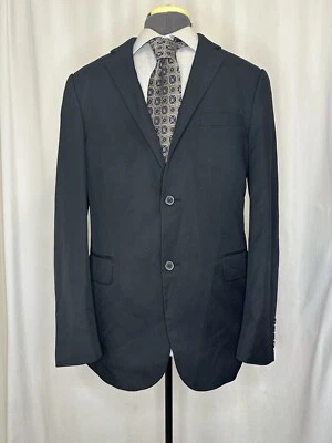 Claiborne Mens 40R 44" Blazer Sport Coat Suit Jacket Black 2 Button* - Image 1 of 4